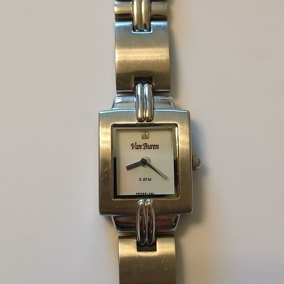 Vtg Van Buren Women's MOP Dial Silver Tone Stainless Steel Watch WR 3ATM 751 - Picture 2 of 14